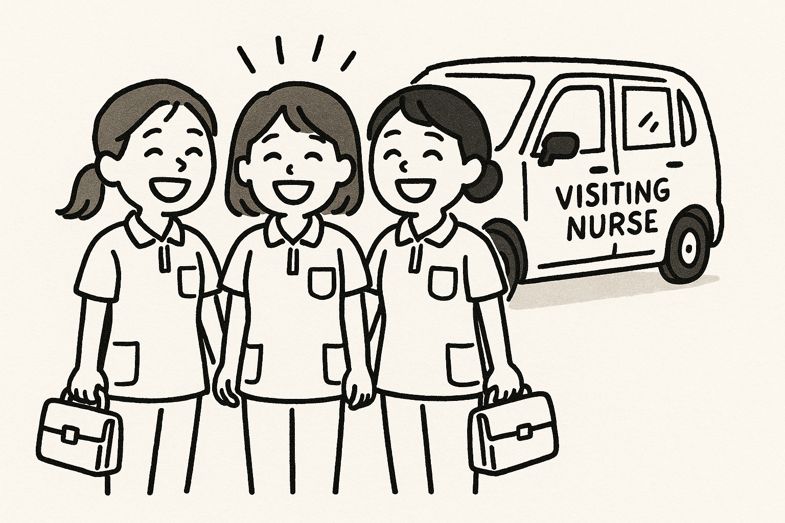訪問看護師イラスト