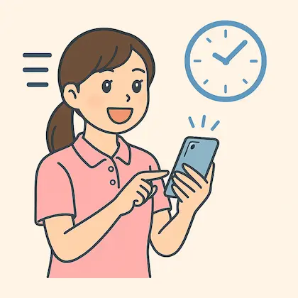 記録時間が短縮され、ケアに集中する介護士